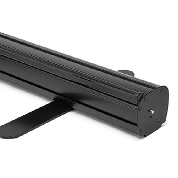 Soporte de pancarta enrollable retr&aacute;ctil negro