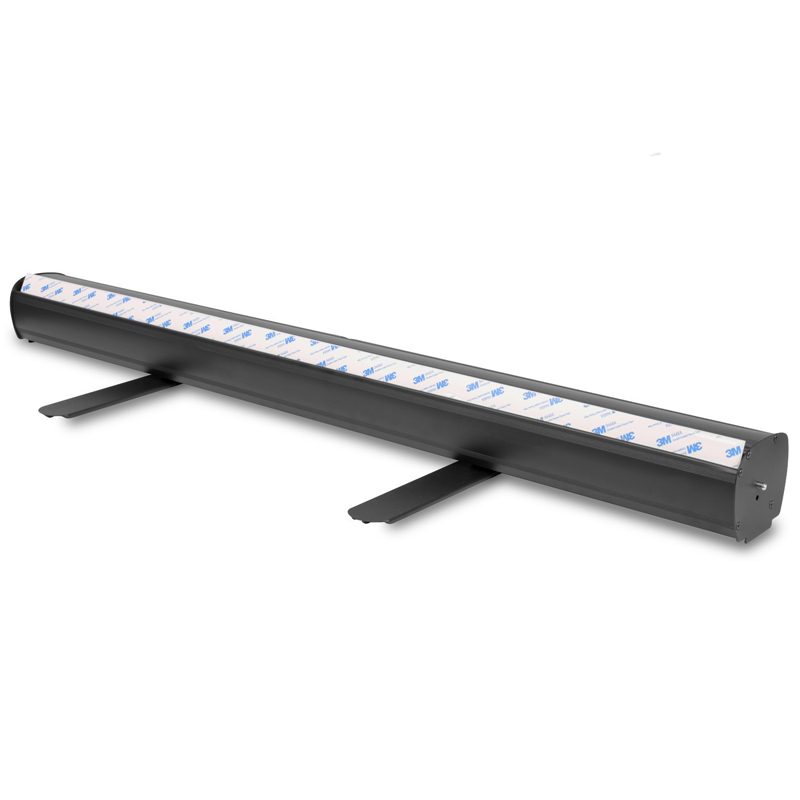 Soporte de pancarta enrollable retr&aacute;ctil negro